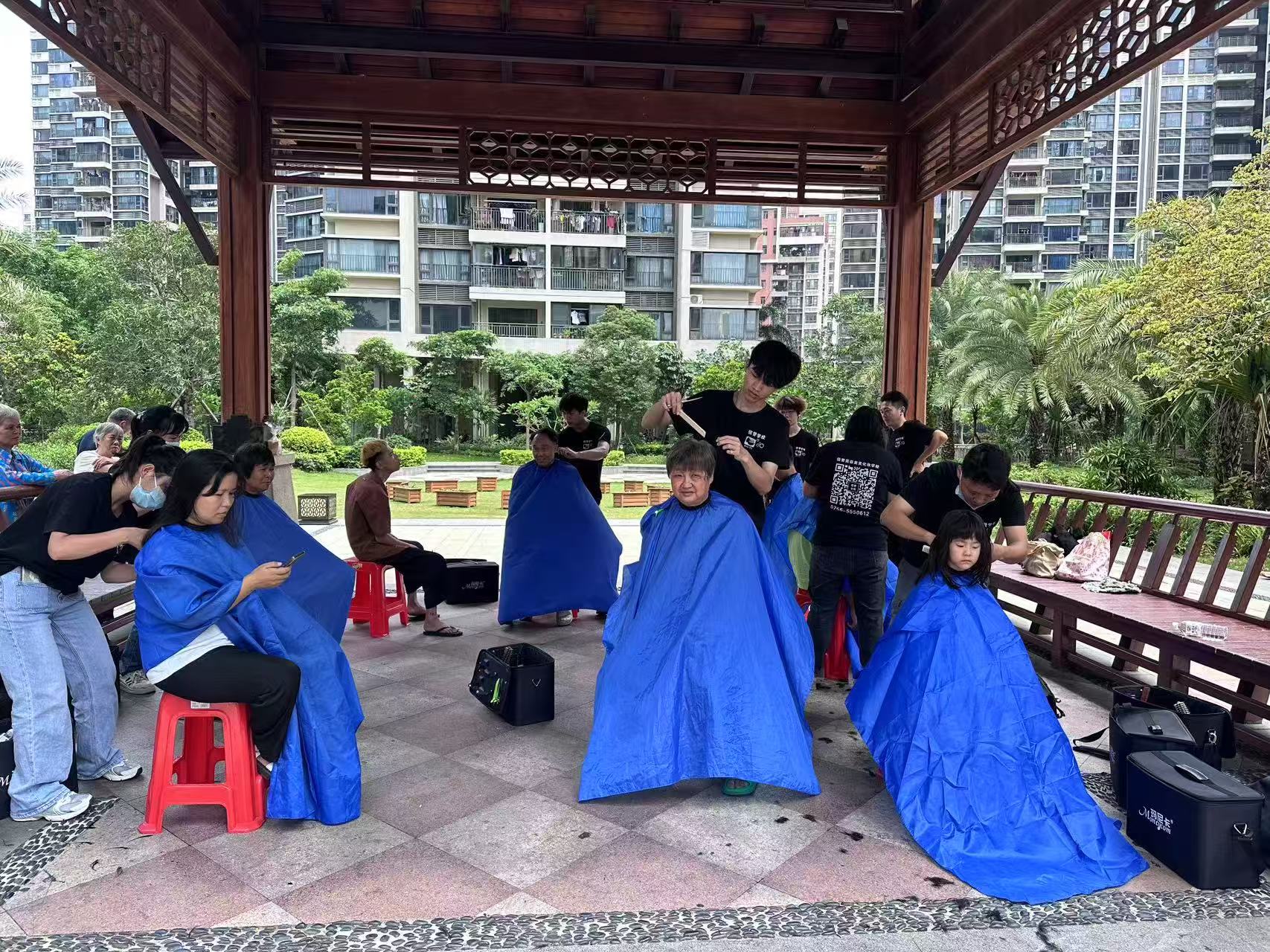 美发外出实操现场